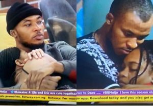 BBNaija Housemates Eric, Lilo Get All Loved Up In The House