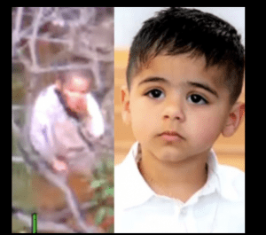 Police finds 3 years old boy, missing for 3 days drinking muddy water to survive