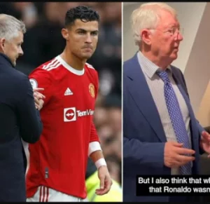 ‘You should always start your best players’ – Sir Alex Ferguson caught on camera criticising Solskjaer’s decision to bench Cristiano Ronaldo for Man. United’s draw with Everton