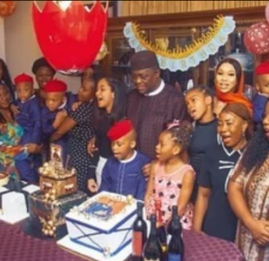 Femi Fani-Kayode celebrates 61st birthday with girlfriend Nerita, his sons, members of his household and friends (photos)